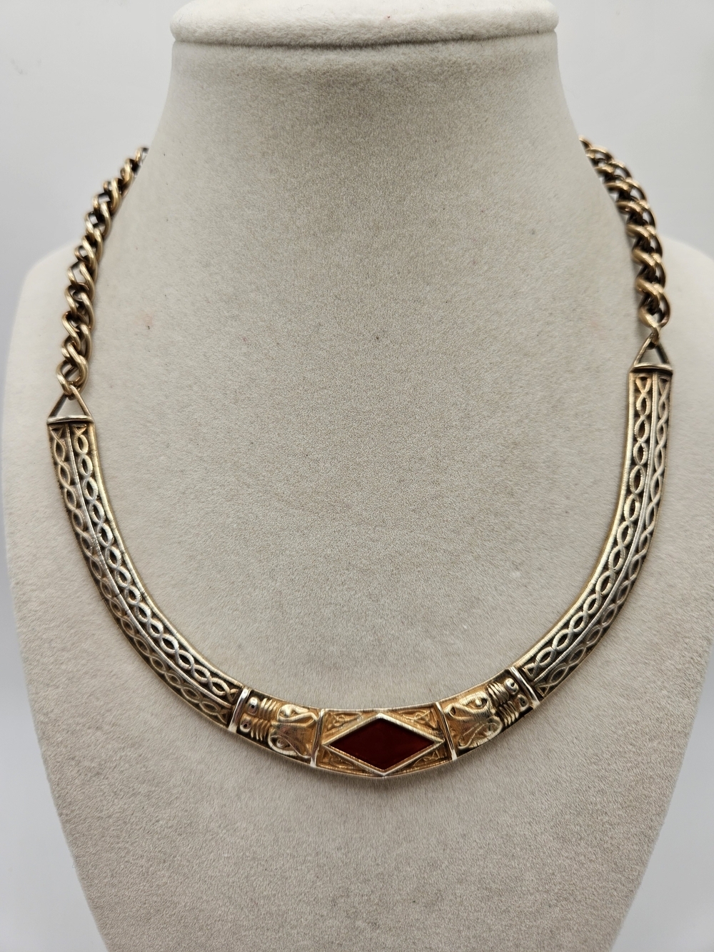 VINTAGE MMA Metropolitan Museum of Art Celtic Choker Bib Necklace Signed